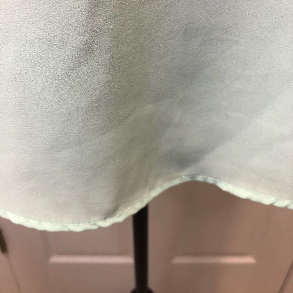 Mona B mint green with black lace blouse - Picture 2 of 14